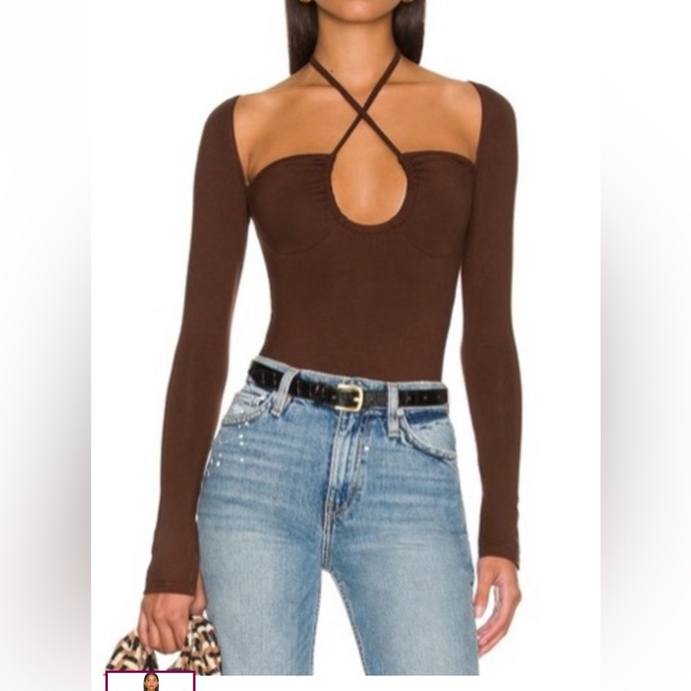 Revolve x Superdown Brown storme bodysuit